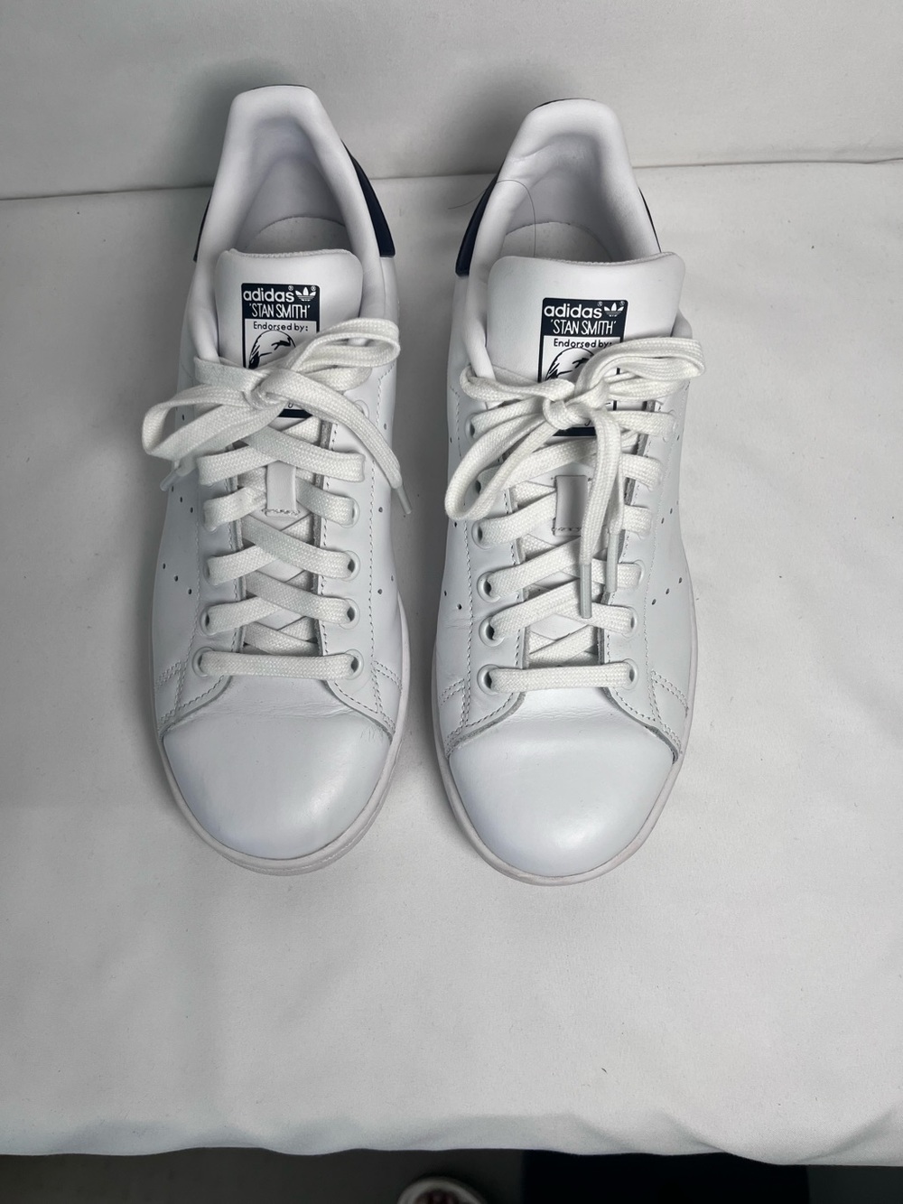 Adidas Stan Smith Men White Navy Colorway Sneakers  Size 7 by